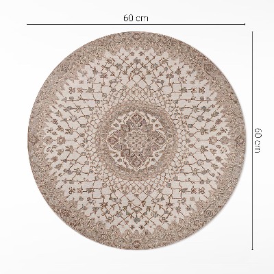 Tapis rond en vinyle Ornement vintage mandala à l'ancienne