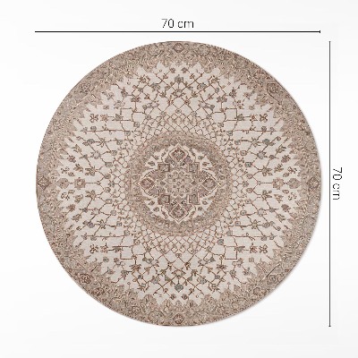 Tapis rond en vinyle Ornement vintage mandala à l'ancienne