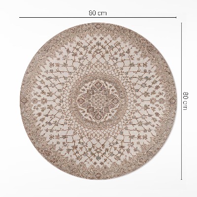 Tapis rond en vinyle Ornement vintage mandala à l'ancienne