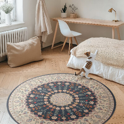 Tapis vinyle Motif de style persan avec végétation vintage