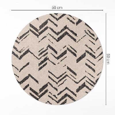 Tapis vinyle Traces de pneus, flèches indiennes, motif à chevrons