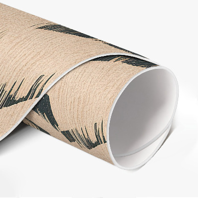 Tapis rond en vinyle Flèches indiennes à motif à chevrons avec abrasions