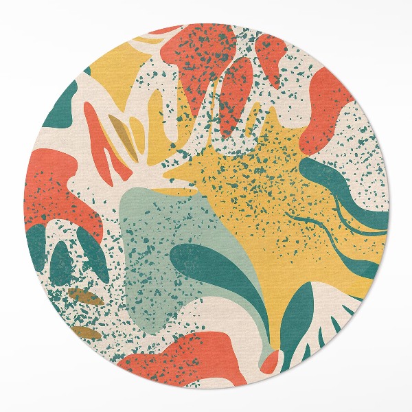 Tapis vinyle Taches colorées rétro, abstraction irrégulière