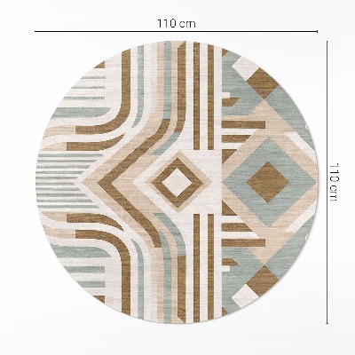 Tapis vinyle Abstraction géométrique bohème de style amérindien