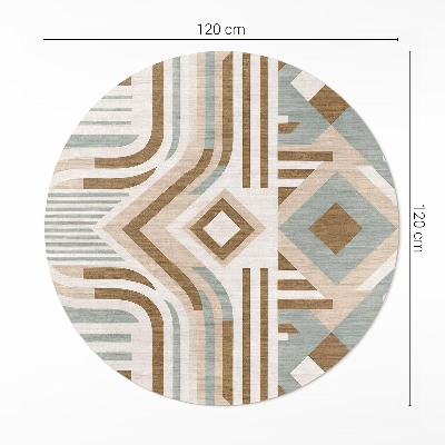 Tapis vinyle Abstraction géométrique bohème de style amérindien