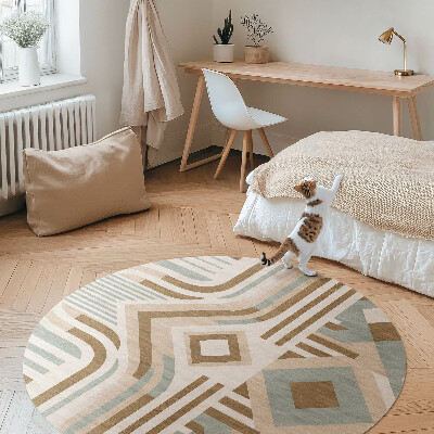 Tapis vinyle Abstraction géométrique bohème de style amérindien