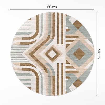 Tapis vinyle Abstraction géométrique bohème de style amérindien