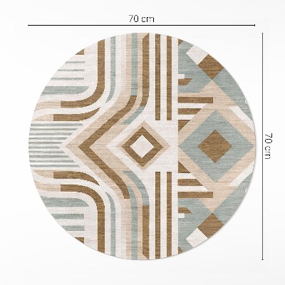Tapis vinyle Abstraction géométrique bohème de style amérindien
