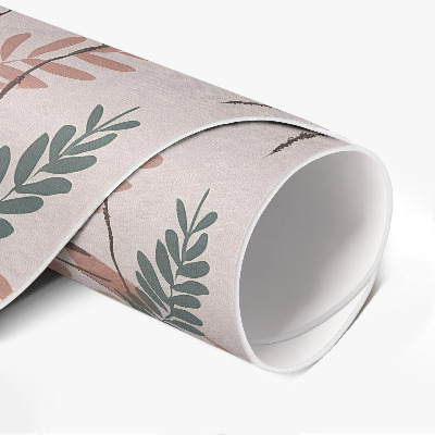 Tapis vinyle motif bohème fleurs et plantes