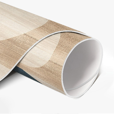 Tapis rond en vinyle Formes géométriques dans un style rétro