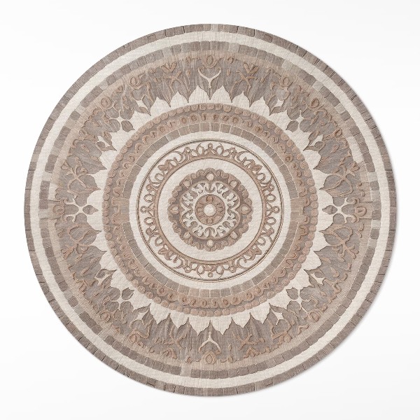 Tapis rond en vinyle Ornement décoratif de style antique
