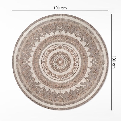 Tapis rond en vinyle Ornement décoratif de style antique