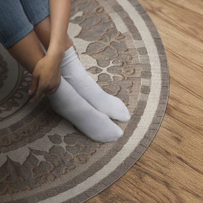 Tapis rond en vinyle Ornement décoratif de style antique