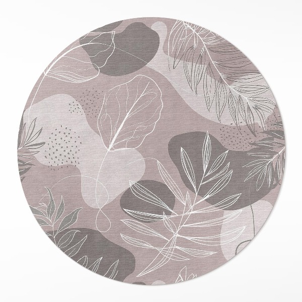 Tapis vinyle Feuilles linéaires fluides taches bohèmes