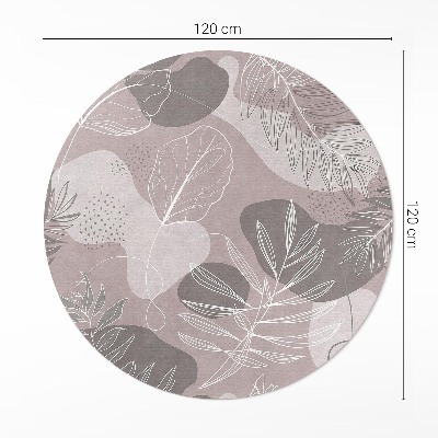 Tapis vinyle Feuilles linéaires fluides taches bohèmes