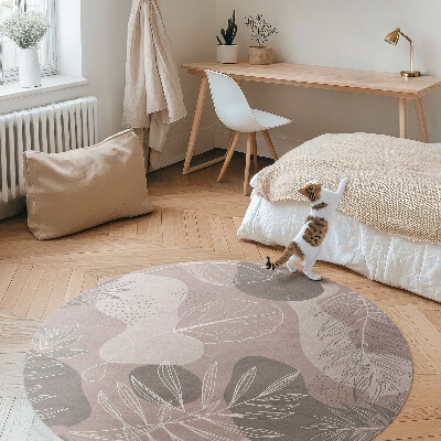 Tapis vinyle Feuilles linéaires fluides taches bohèmes