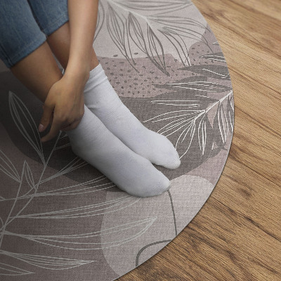 Tapis vinyle Feuilles linéaires fluides taches bohèmes