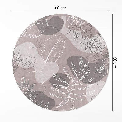 Tapis vinyle Feuilles linéaires fluides taches bohèmes