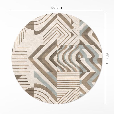 Tapis rond en vinyle Lignes et formes irrégulières abstraites