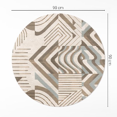 Tapis rond en vinyle Lignes et formes irrégulières abstraites