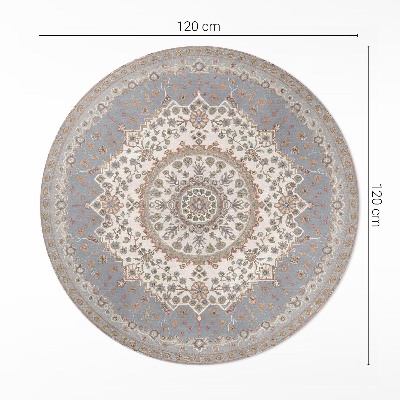 Tapis rond en vinyle Ornement de plante mandala vintage délicat
