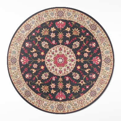 Tapis vinyle Ornement avec des fleurs et des feuilles, style turc