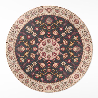 Tapis rond en vinyle Motif végétal décoratif, style persan