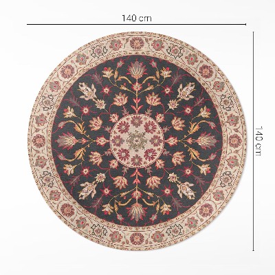 Tapis rond en vinyle Motif végétal décoratif, style persan