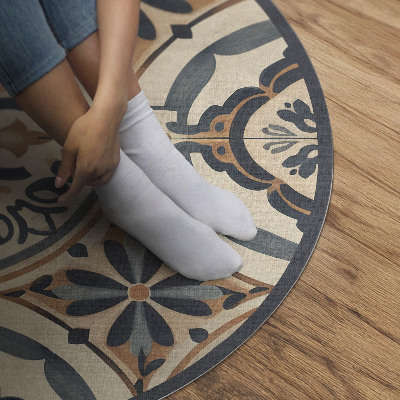 Tapis vinyle Mosaïque antique avec un motif végétal vintage