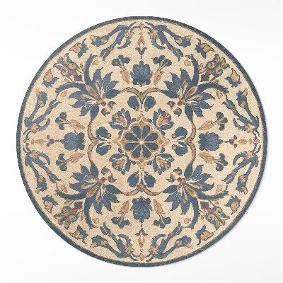 Tapis rond en vinyle Ornement vintage mandala rococo