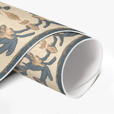 Tapis rond en vinyle Ornement vintage mandala rococo