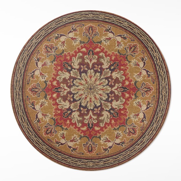 Tapis rond en vinyle Motifs floraux anciens