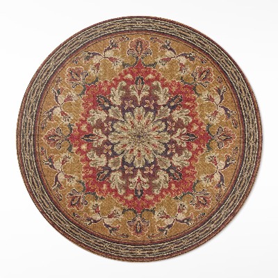 Tapis rond en vinyle Motifs floraux anciens