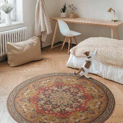 Tapis rond en vinyle Motifs floraux anciens