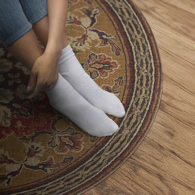 Tapis rond en vinyle Motifs floraux anciens