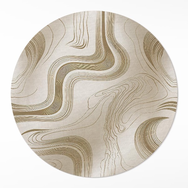 Tapis rond en vinyle Inspirations bohèmes aux couleurs terreuses