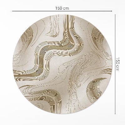 Tapis rond en vinyle Inspirations bohèmes aux couleurs terreuses