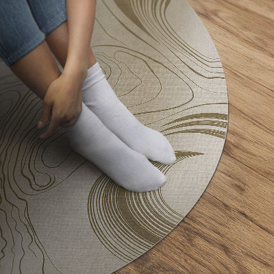 Tapis rond en vinyle Inspirations bohèmes aux couleurs terreuses