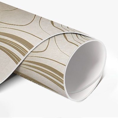 Tapis rond en vinyle Inspirations bohèmes aux couleurs terreuses