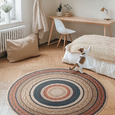 Tapis vinyle Cordon tressé aux couleurs terreuses