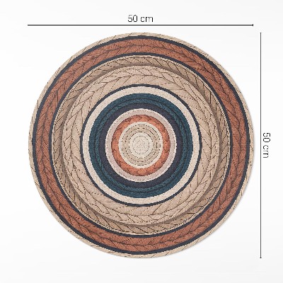 Tapis vinyle Cordon tressé aux couleurs terreuses