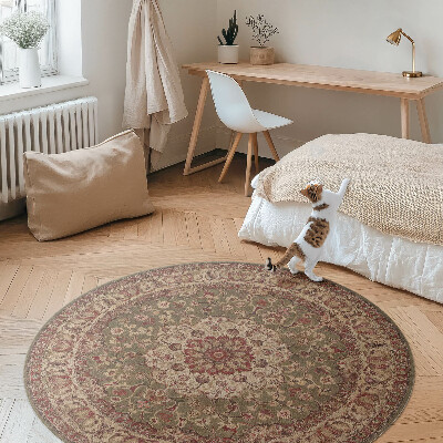 Tapis rond en vinyle Symétrie terrestre dans les motifs persans