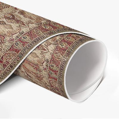 Tapis rond en vinyle Symétrie terrestre dans les motifs persans