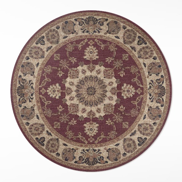 Tapis rond en vinyle L'élégante harmonie persane