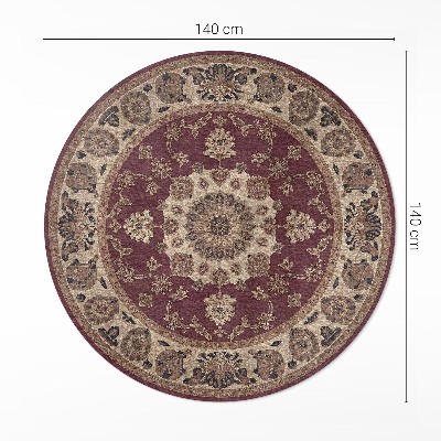 Tapis rond en vinyle L'élégante harmonie persane