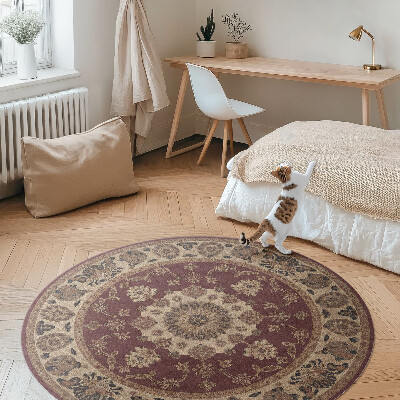Tapis rond en vinyle L'élégante harmonie persane