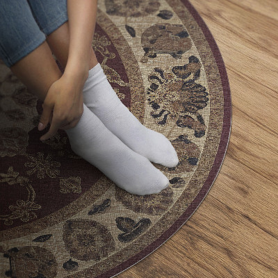 Tapis rond en vinyle L'élégante harmonie persane