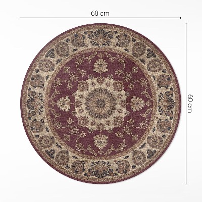 Tapis rond en vinyle L'élégante harmonie persane