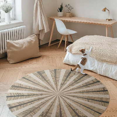 Tapis rond en vinyle Géométrie du sable