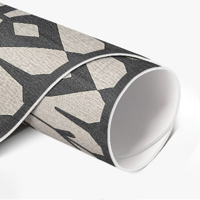 Tapis rond en vinyle Composition florale aztèque